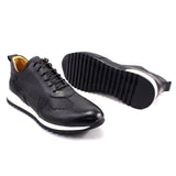 Men's Casual Shoes Genuine Leather Designer Oxford Handmade Sneakers Outdoor Street Flat - MartLion
