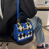 Rhombus Stitching Handbags Trend Fashion Shoulder Bag Retro Simple Messenger Small Square Bag Mart Lion   