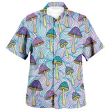 Summer Men's Hawaiian Shirts Psychedelic Mushroom Print Loose Short Sleeve Party Beach Shirts Mart Lion MOGU14 US SIZE XL 