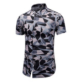 Camouflage Print Shirts Men's Clothing Short Sleeve Cotton Military Cargo Shirt Breathable Tactical Blouses Mart Lion 1067 Asian M 48kg-58kg 