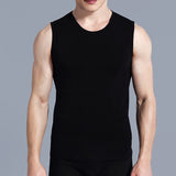 Men's Fitness Gyms Tank Top Men's Fitness Sleeveless Shirt Summer Breathable Sports Vest Undershirt Running Vest Mart Lion Black L 