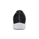 Men's Leather Walking Jogging Sneakers Running Sport Shoes Black Lightweight Athletic Trainers Breathable Mart Lion   