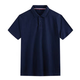 Men's Polo Shirt Clothing Summer Short Sleeve Summer Shirt Black White Cotton Polo Shirts Mart Lion Blue XXXL 
