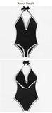 Backless Bikini For Women One Pieces Beachwear Solid Swimwear Lady Swimsuit Mart Lion   