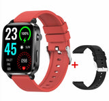 Smart Watch 1.7inch Laser Treatment Body Temperature Accurate SPO2 BP 24H Heart Rate Health Monitoring Smartwatch Mart Lion Red  