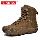 Tactical Boots Men's Shoes Winter Combat Ankle Work Safety Special Force Army High Top Motorcycle Shoes