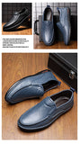 Handmade Genuine Leather Shoes Men Four Seasons Cow Leather Casual Footwear Black Brown Loafers Mart Lion   