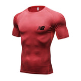 Compression Quick dry T-shirt Men's Running Sport Skinny Short Tee Shirt Male Gym Fitness Bodybuilding Workout Black Tops Clothing Mart Lion picture color 12 XL 