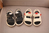 Summer Toddler Sandals Baby Girl Shoes Solid Color Leather Breathable Boys Sneakers Kids Infant Sport Boys Black Sandals  MartLion