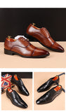 Classic British Leather Shoes Men's Retro Derby Dress Office Flats Wedding Party Oxfords Mart Lion   