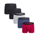 5pcs/lot Men's Boxer Cotton Underwear Set Solid Underpants Calzoncillos Hombre BoxerShorts Lingerie Panties Mart Lion shape3-5pcs Asia L(45-55kg) 