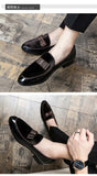 Loafers Men's Shoes Red Brown Faux Suede Butterfly-knot Dress Zapatos De Vestir Hombre Mart Lion   