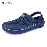 Summer Slippers Men's Women Beach Sandals Outdoor Comfy Clogs Shoes Flip Flops Mart Lion Navy Blue 36 