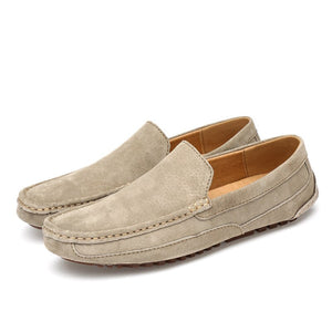 Suede Leather Men's Loafers Luxury Casual Shoes Boots Handmade Slipon Driving  Moccasins Zapatos Mart Lion Khaki 38 