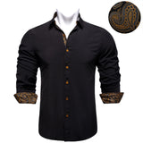 Men's Shirt Long Sleeve Cotton Red Button-down Collar Social Casual Shirts Men's DiBanGu Clothing Mart Lion CY-2216 M 