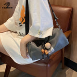 Orabird Cute Crossbody Bags Ladies Soft Cow Leather Small Boston Handbag Women Casual City Shoulder Side Bag Mart Lion   