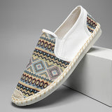 Men's Espadrille Shoes Canvas Breathable Casual Slip-On Graffiti Footwear Flats Mart Lion   