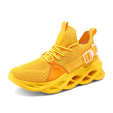Summer Men's Breathable Running Shoes Blade Running Sneakers Lightweight Mesh Walking Gym Mart Lion g133 yellow 36 China
