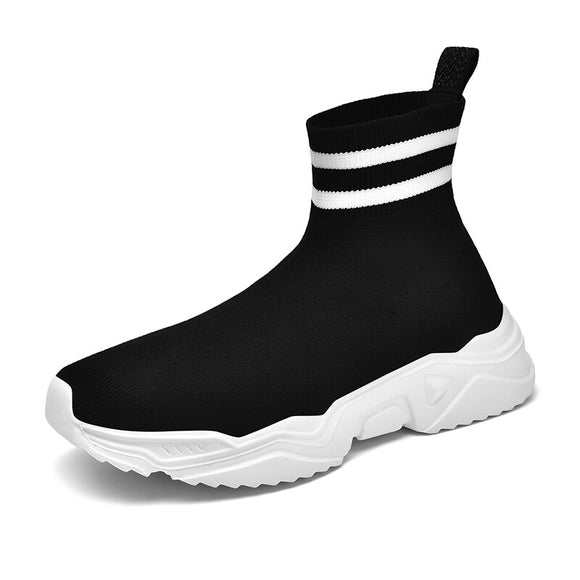 Autumn Men's Casual Sneakers High-Cut Tennis Sport Running Sock Shoes Basketball Couples Jogging Trainers Walking Mart Lion Black 35 