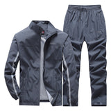 Men's Football Track suits Sportswear Men's Sets Casual Basketball Tracksuit Male Gyms Jogging Sweatshirt Sport Suit Mart Lion Dark Grey L 