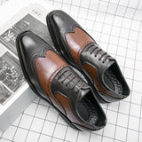 Luxury Men's Brogue Shoes Casual Leather Official Wedding Sneakers Dress Mart Lion   