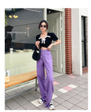 ZOENOVA 2022 Baggy Jeans Women Purple Korean Fashion Straight Leg Loose Deim Pants Mom Jean Washed Boyfriend Trousers Green Pink  MartLion