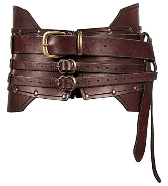  Steampunk Women Vintage Wide Belt Men's Knight Armors Medieval Viking Pirate Costume For Adult Medieval Cosplay Accessories Mart Lion - Mart Lion
