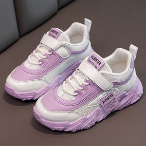 PU Leather Baby Girls Shoes Sport Running Kids Sneakers Tennis Breathable Children Casual Shoes Walking Sneakers Mart Lion purple 26 
