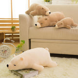 Soft/Cute Polar Bear Toys Bear Plush Stuffed Toys Long Pillow Home Decorations Birthday Gift to Girlfriend Kids Friends 35-110cm Mart Lion   