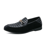 Leather Shoes Men's Loafers Black Blue Design Casual Moccasin Mart Lion Black 38 