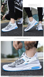 Men's Sports Casual Shoes Flying Women Breathable Mesh Lace Up Running Shoes Cross Border Mart Lion   