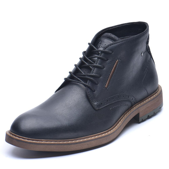 Men's High Boots Plus Velvet Shoes Genuine Leather Bushacre 2 Chukka Boots Mart Lion   