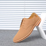 Men's Casual Shoes Lace Up Classic British Summer Oxford Shoes Black Flat Footwear Mart Lion   