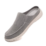 Canvas Slip-ons Gray Slippers Summer Men's Galoshes Breathable Casual Loafer Flat Driving Shoes Mart Lion   