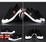Red Tiger Embroidery Men's Canvas Shoes Breathable Low Shoes Casual Lace-up Flat Espadrilles