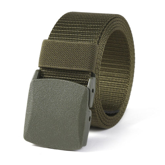 Men's Military Tactical Belt Quick Release Magnetic Buckle Army Outdoor Hunting Multi Function Canvas Nylon Waist Belts Strap Mart Lion EE Green China 45to47inch