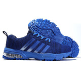 Running Shoes Breathable Men's Sneakers Fitness Air Shoes Cushion Outdoor Brand Sports Shoes Platform Flying Woven Lace-Up Shoes Mart Lion 8877 blue 36 