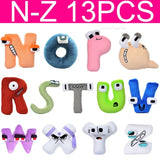 13pcs/set English Letters Alphabet Lore Plush Anime Doll Kawaii Stuffed Toys Kids Enlightenment Montessori Mart Lion   