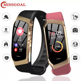 Missgoal Men's Smart Watch E18 Waterproof Blood Pressure Monitoring Step Count Fitness Bracelet Clock WristWatches For Android IOS Mart Lion   