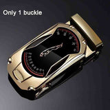 Belts Men's Sports Car Luxury Brand Designer Automatic Buckle Genuine Leather Jeans Waist Strap Mart Lion Only 1 buckle Gold China 95cm