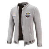 Men's Knitted Sweater Cardigan Vintage Homme Tricot Coat For Winter Zipper Embroidery Warm Fleece Sweaters Jacket Coat Mart Lion   