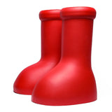 Big Red Boots Big Rain EVA women Cartoon Child Street Boys Girls Toddler Little Big Men's Knee Mart Lion red Long Wellies 27 