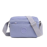 Women Messenger Bag Small Nylon Shoulder Crossbody Female Luxury Tote Designer Handbag Mart Lion Light Purple  