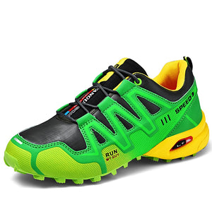 Men's Hiking Shoes Water Resistance Outdoor Sneakers Non-Slip Lightweight Trail Running Camping Breathable Climbing Travel Mart Lion JD8-Green CN 39