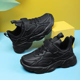 0 Leather Breathable Children Sneakers Autumn Mesh Kids Baby Sport Shoes Black White Toddler Girls Boys Casual Running Mart Lion - Mart Lion