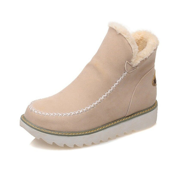 Winter Boots with Plush Women In Anti Slip Platform Wedges Warm Shoes Fur Snow Ankle Mart Lion   