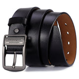 Cow Genuine Leather Luxury Strap Belts Men's Classice Pin Buckle Leather Belt Mart Lion   
