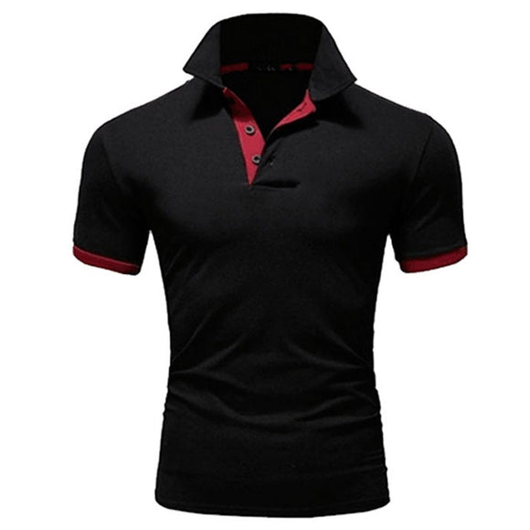 Sportswear Men's Polo Shirt Short-sleeved Polo T Shirt Summer Slim Outdoor Shirt Mart Lion Black S 