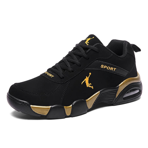 Men Shoes Casual Sneakers Men's Trainers Cushion Sneakers Leisure Black Gold Tenis Masculino Adulto Mart Lion   