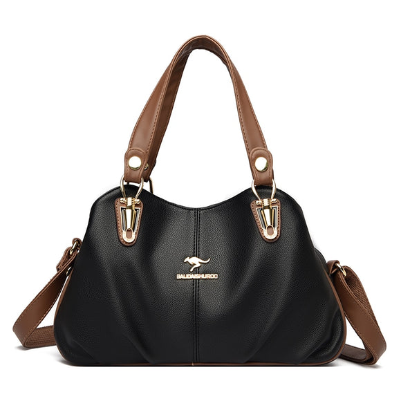  Luxury Soft Leather Handbags Designer Retro Crossbody Bags Women Large Capacity Ladies Shoulder Messenger Sac Mart Lion - Mart Lion
